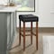 Alaterre Furniture Madison Backless Bar Height Stool True Walnut Finish with Black PU AVMA2270 - alternate 1
